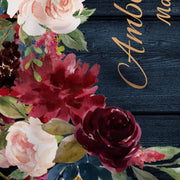 Navy Blue and Burgundy Wedding Backdrop - iJay Backdrops