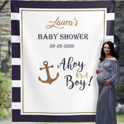 Nautical Baby Shower Backdrop - iJay Backdrops