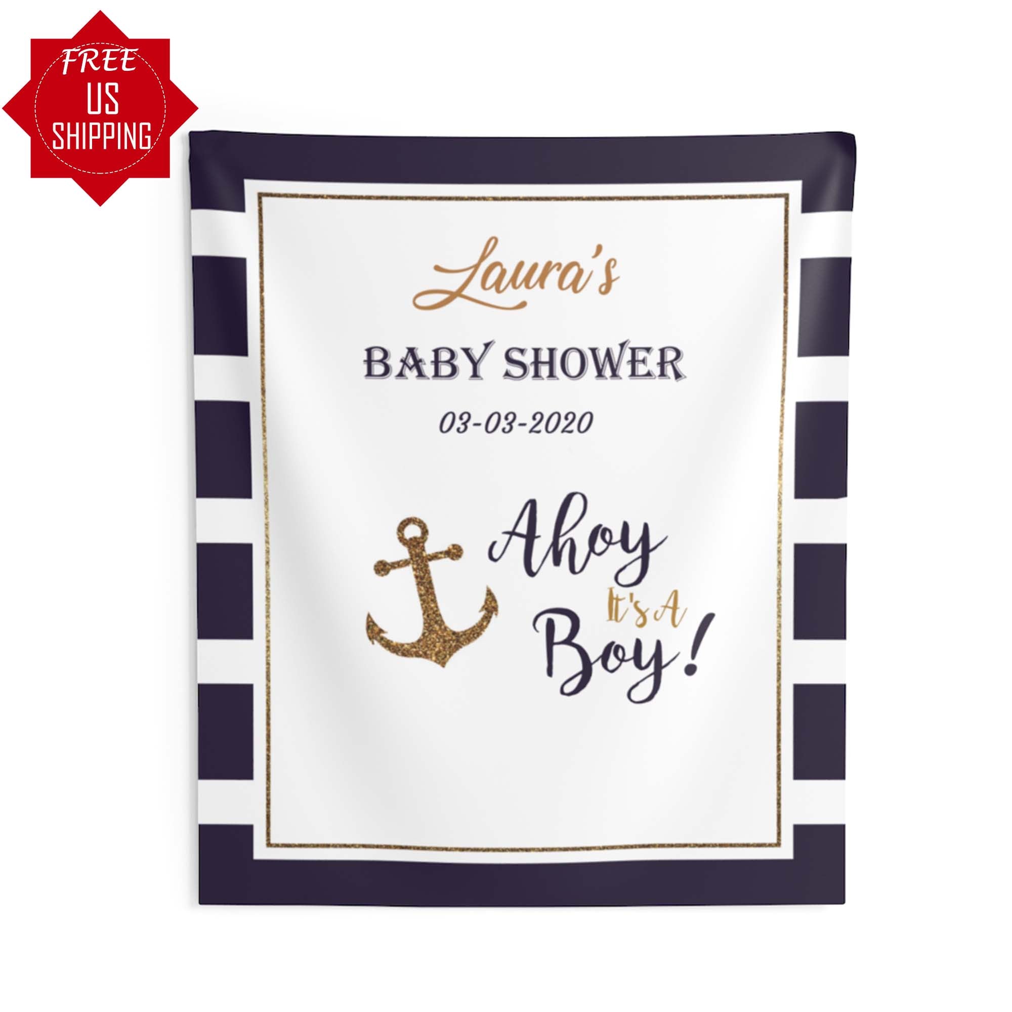 Nautical Baby Shower Backdrop