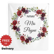Red Floral Future Mrs Backdrop - iJay Backdrops
