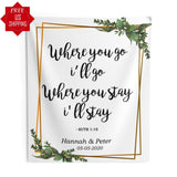 Personalized Christian Wedding Backdrop For Reception, Wedding photobooth with Bible Verse - Shop Now iJay Backdrops 