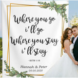 Personalized Christian Wedding Backdrop For Reception, Wedding photobooth with Bible Verse - Shop Now iJay Backdrops 