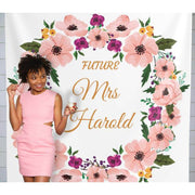 Custom Floral Future Mrs Backdrop - iJay Backdrops