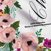 Personalized Floral Wedding Photo Backdrop - iJay Backdrops