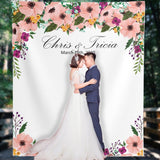 Personalized Floral Wedding Backdrop For Reception - Get it Now