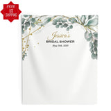 Personalized Greenery bridal shower backdrop / Eucalyptus Bridal Shower Photobooth Backdrop iJay Backdrops 
