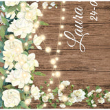 Personalized Rustic Bridal Shower Photobooth Backdrop with Lights iJay Backdrops 