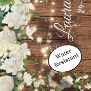 Personalized Rustic Bridal Shower Photobooth Backdrop with Lights - iJay Backdrops