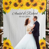 Custom Sunflower Wedding Backdrop