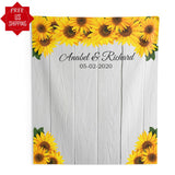 Personalized Sunflower Wedding Backdrop / Wedding Backdrop for Reception / Rustic Sunflower Backdrop iJay Backdrops 