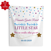 Custom Twinkle little star Baby gender reveal backdrop - iJay Backdrops