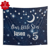 Personalized Twinkle Twinkle Little Star Birthday Backdrop - iJay Backdrops