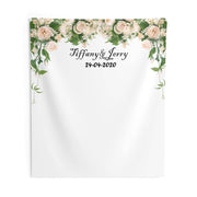 White Floral Greenery Wedding Backdrop - iJay Backdrops