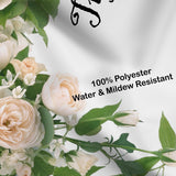Personalized Wedding Backdrop For Reception / White Floral Backdrop / Greenery Backdrop iJay Backdrops 