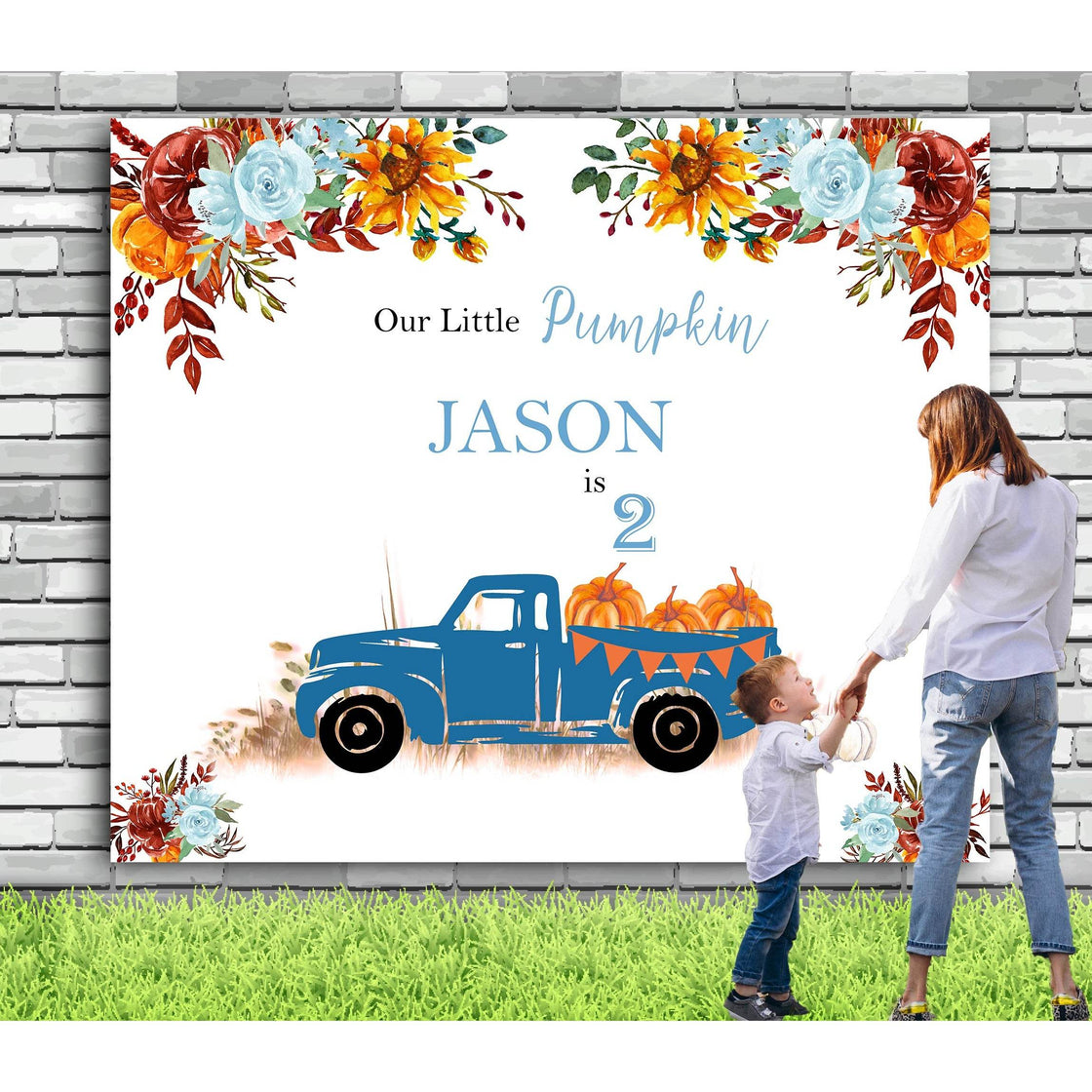 Pumpkin Backdrop For Birthday Party - iJay Backdrops