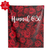 Red Rose Flower Backdrop - iJay Backdrops