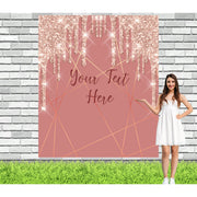 Rose Gold Dripping Glitter Backdrop - iJay Backdrops