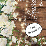 Rustic Wood Background With String Lights - iJay Backdrops
