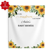 Sunflower Greenery Baby Shower Backdrop for A Sunflower Baby Shower Theme Party - iJay Backdrops