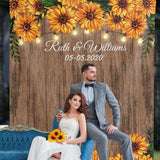 Sunflower Photo Backdrop with Lights