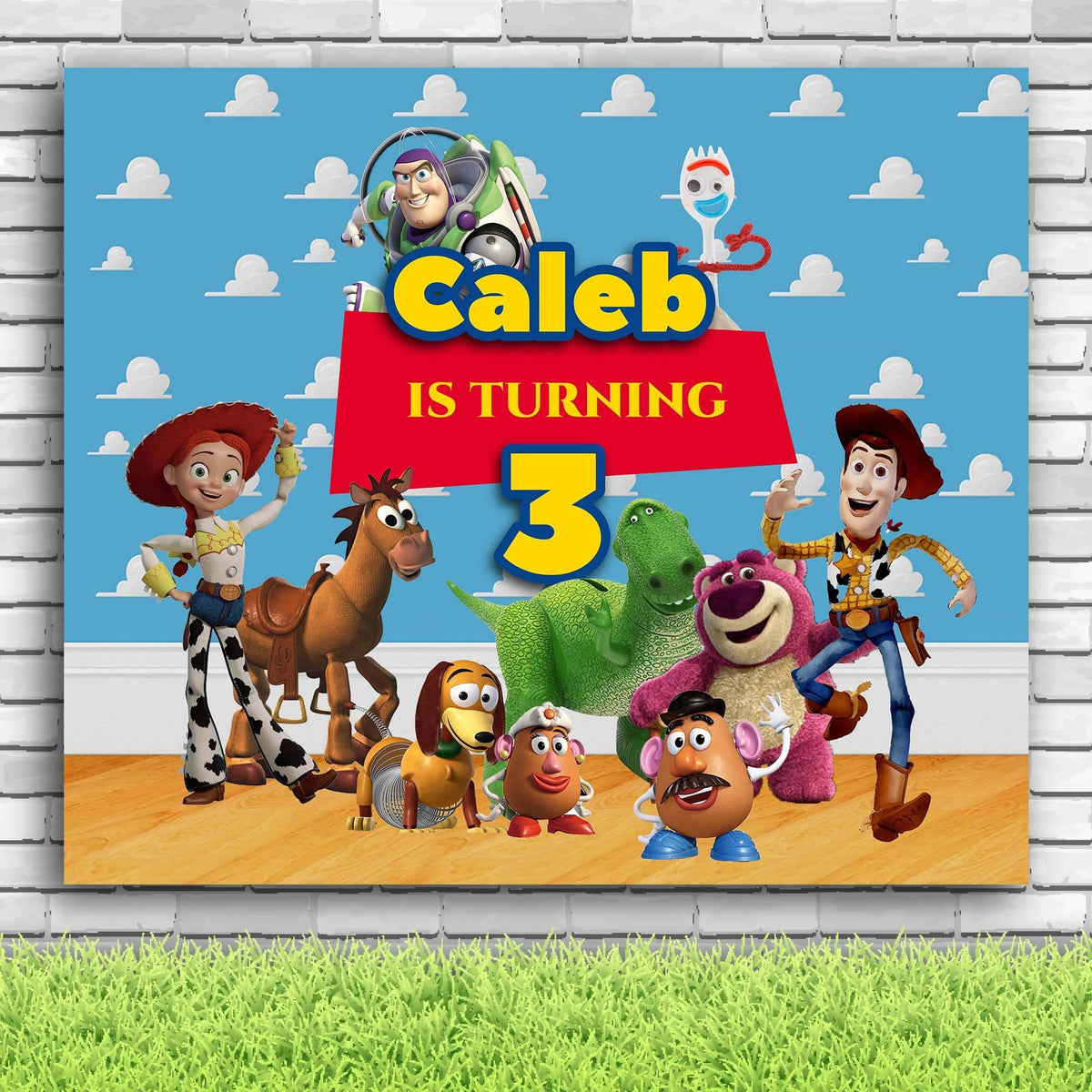 Toy Story Birthday Backdrop, Personalized - iJay Backdrops