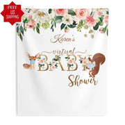 Virtual Floral Baby Shower Backdrop - iJay Backdrops