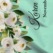 Mint Green Floral Backdrop - iJay Backdrops