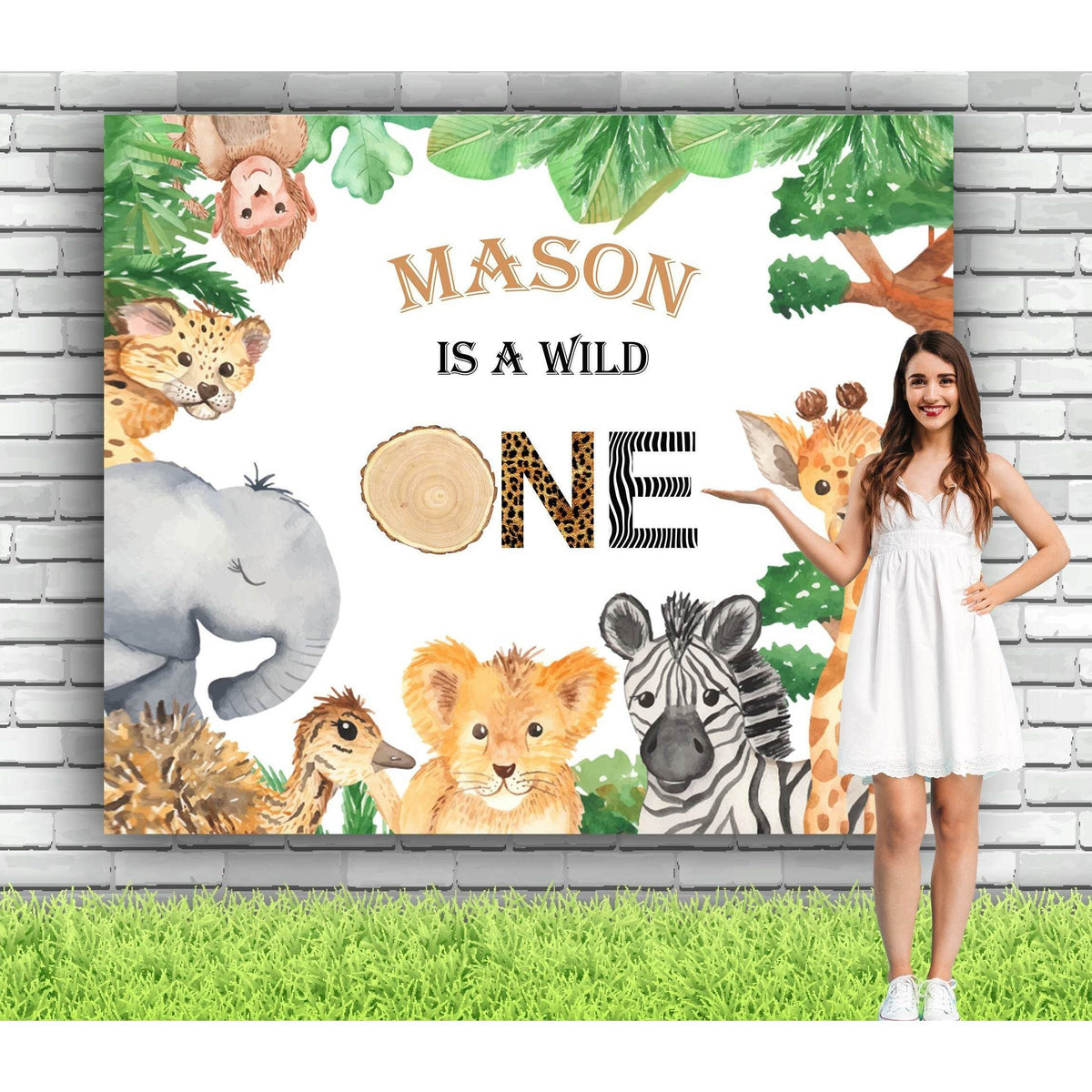 Wild One Backdrop for Birthday Party - iJay Backdrops