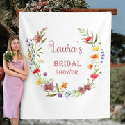 Colorful Wildflower Bridal Shower Backdrop - iJay Backdrops