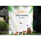 Woodland Baby Shower Backdrop /Woodland Animal Backdrop Personalized - iJay Backdrops